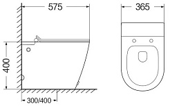 SantiLine Унитаз приставной SL-5030MB черный матовый – фотография-2